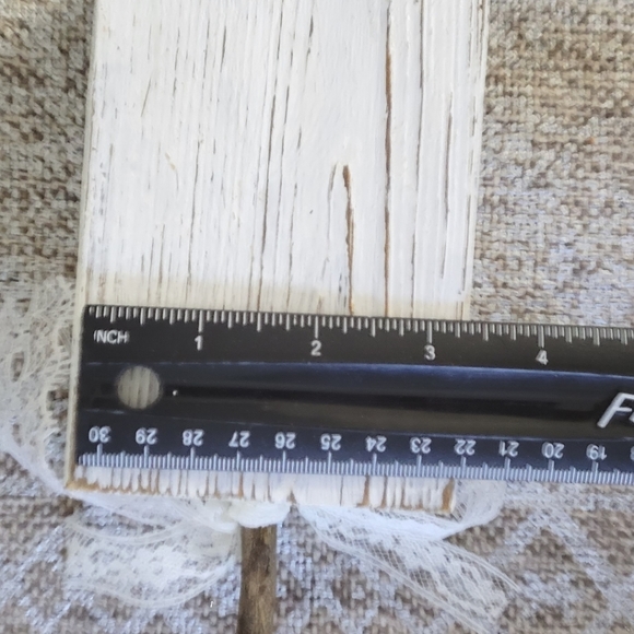 Neutral farmhouse wood block pumpkin * choice to display blank side / image side - Picture 4 of 4